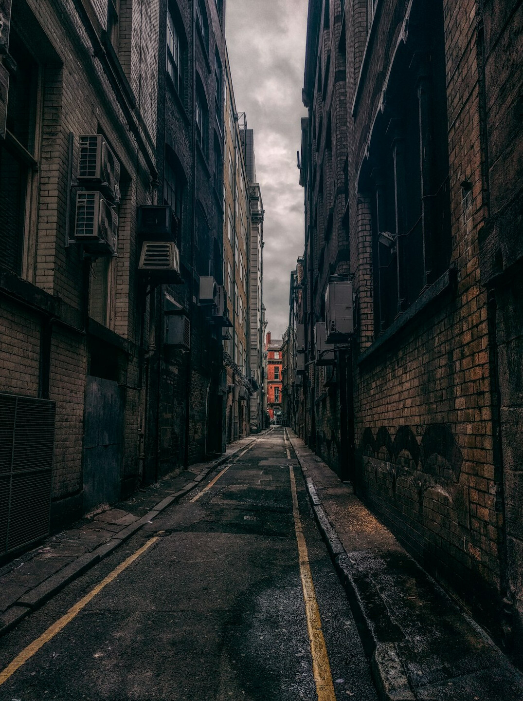 dark rainy city street