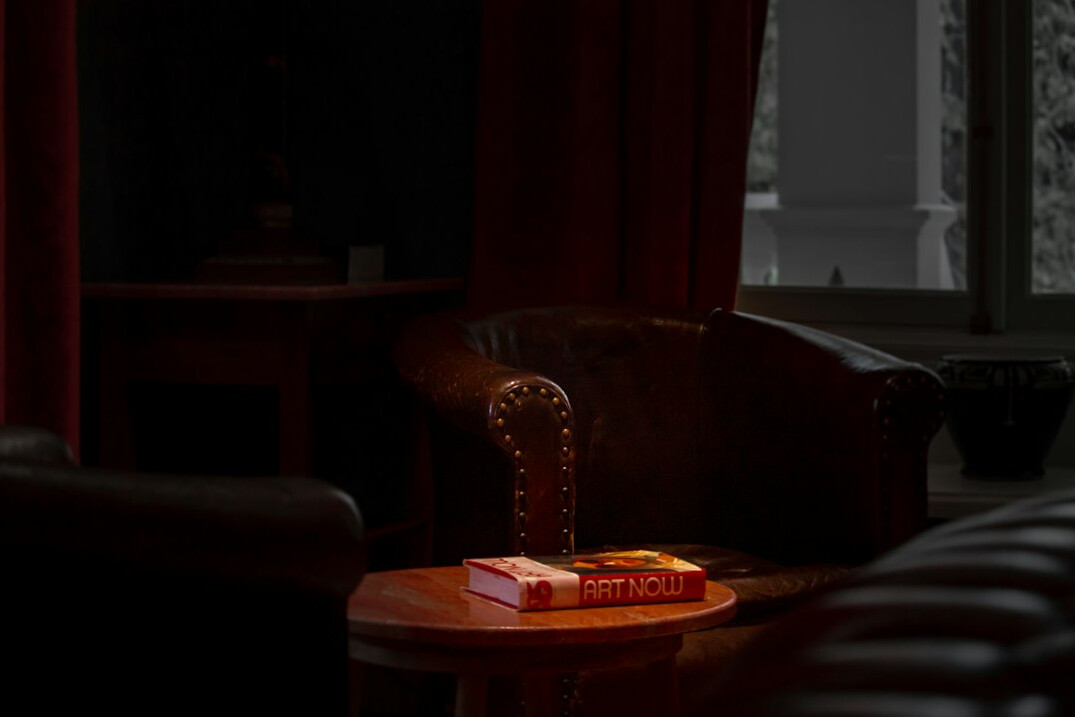 mystery book on table