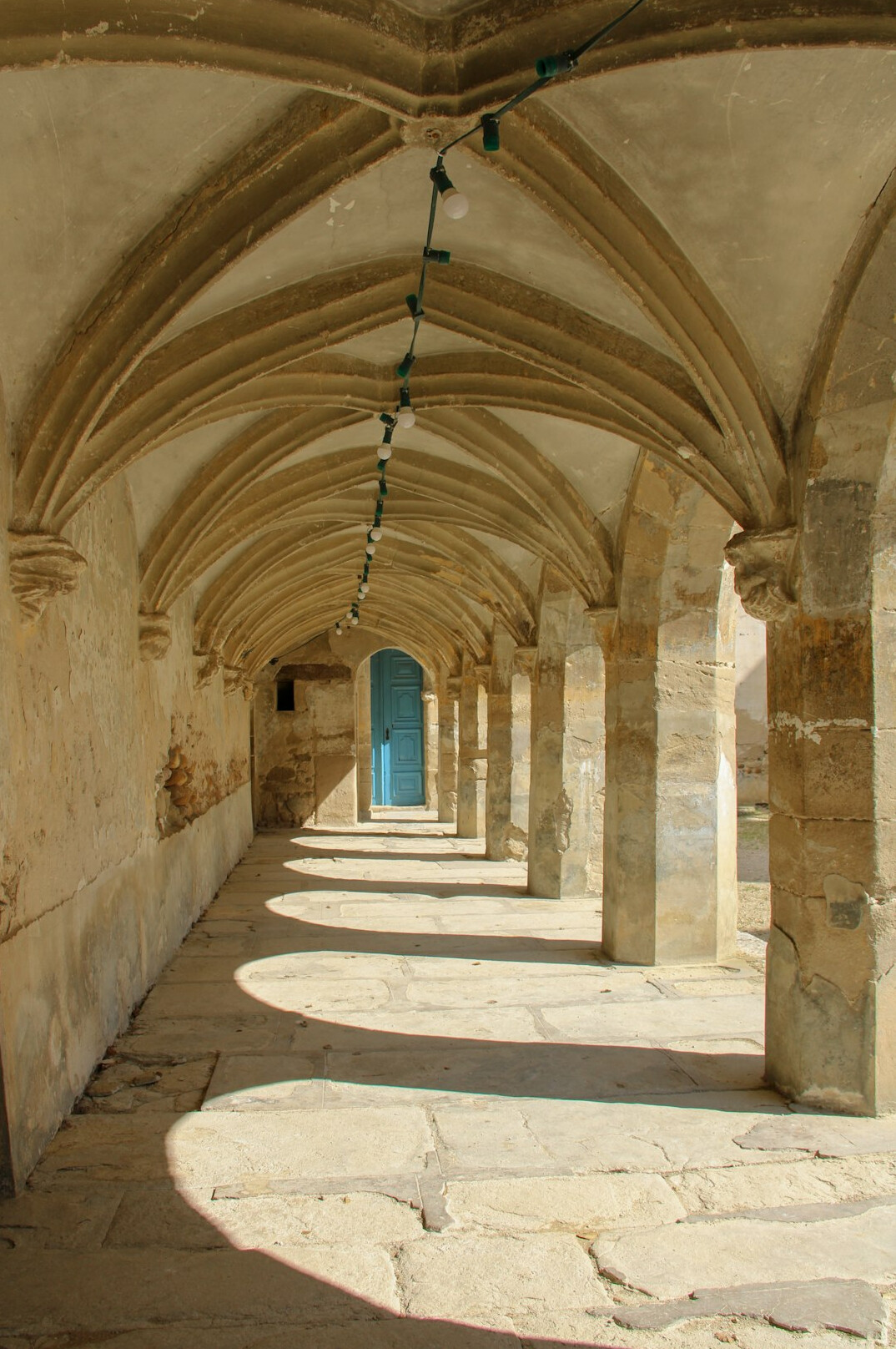 old castle hallway